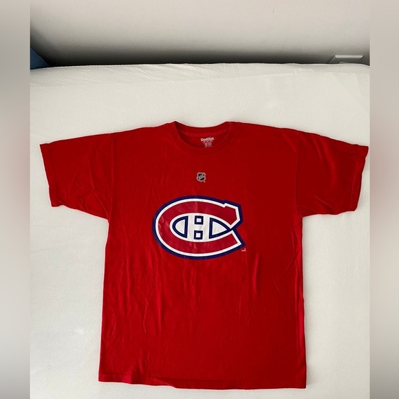 NHL GOMEZ 91 MONTREAL CANADIENS x REEBOK Red T Shirt in Small - Picture 2 of 6